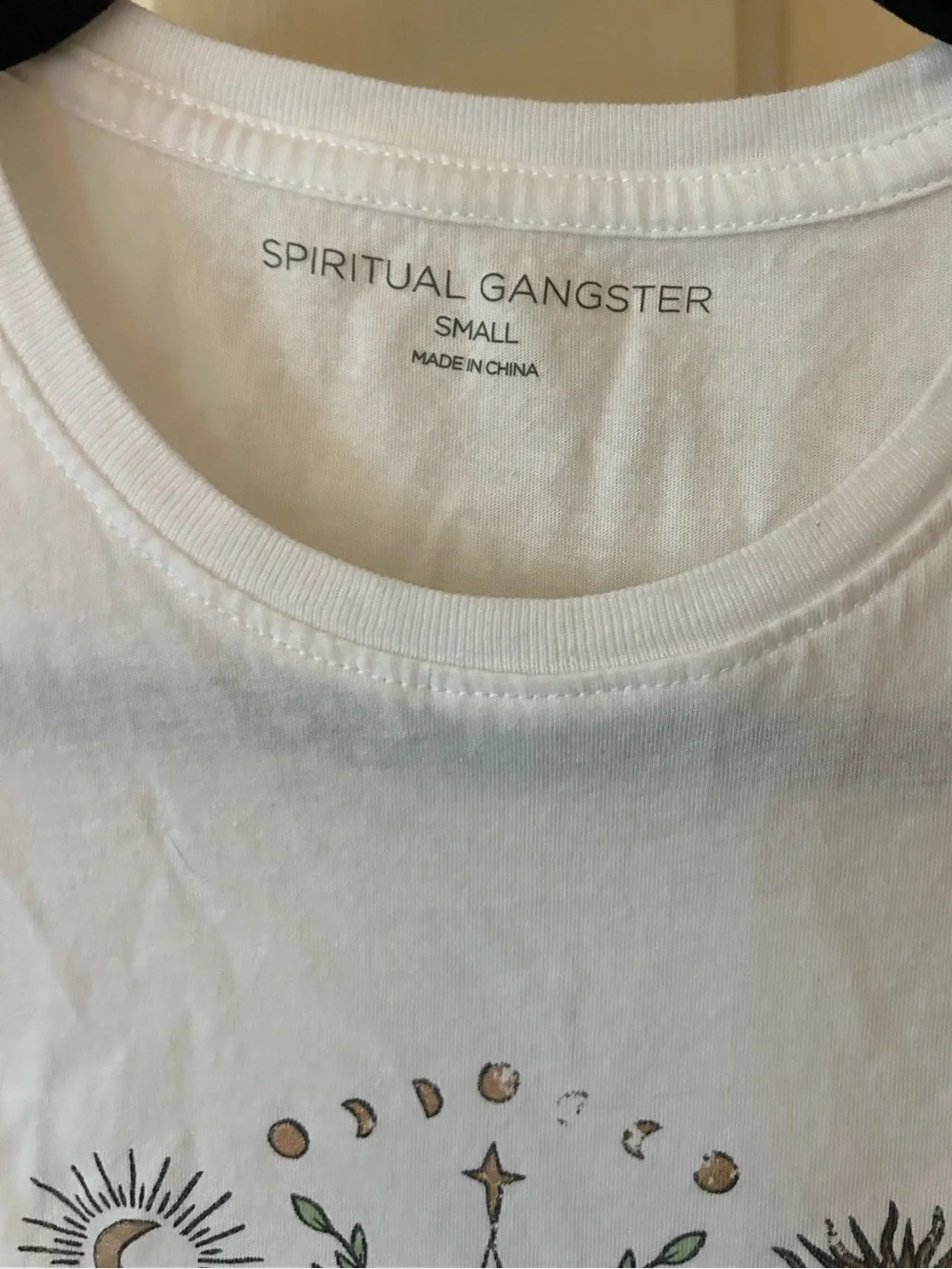 Spiritual Gangster White Graphic Tee tank  S - Picture 3 of 4